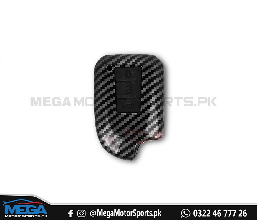 Toyota Yaris Carbon Fiber Key Fob / Key Cover For 2019 2020 2021 2022