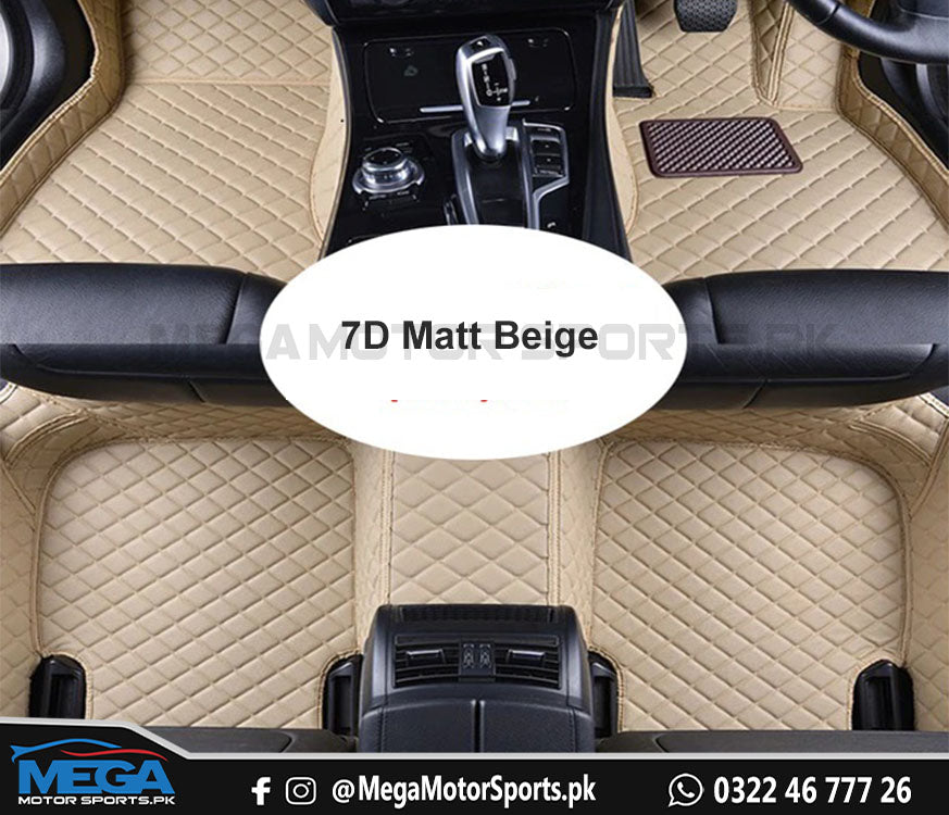 Toyota Prado FJ150 7D Diamond Floor Mats Beige For Models 2008 - 2020