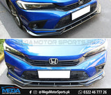 Honda Civic 2022 Mugen Style Carbon Fiber Front Bumper Lip Splitter For 11th Gen 2022 2023