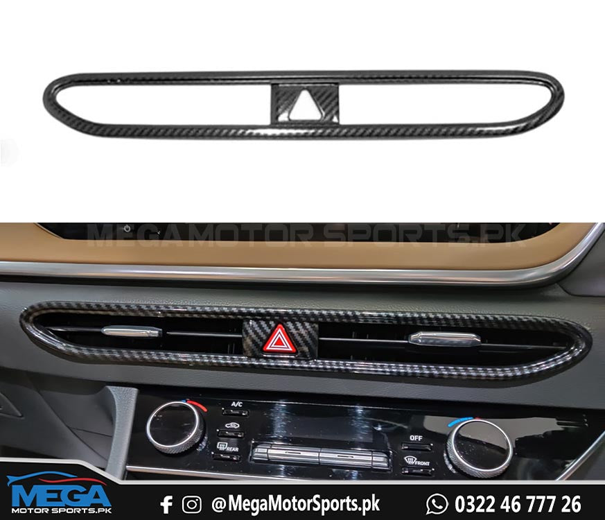 Hyundai Sonata Carbon Fiber AC Vent Cover Trim - Center For 2021 2022