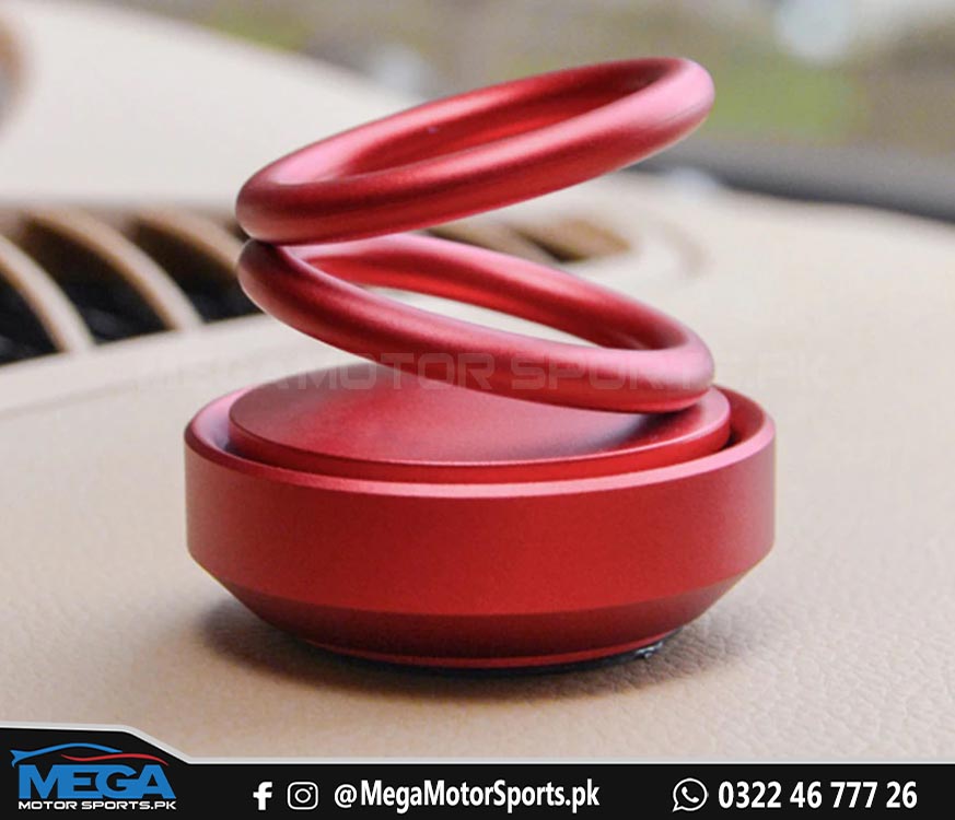 Fancy Spiral Double Ring Rotating Car Perfume Air Freshener For Dashboard Multi Color | Solar Perfume for Car DashboardÂ
