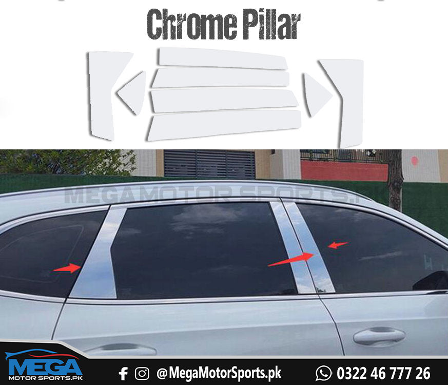 Haval Jolion Chrome Door Pillars Covers For 2021 2022 2023