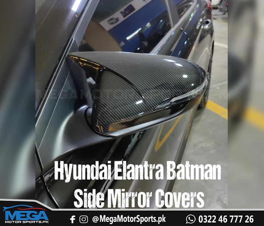 Hyundai Elantra Carbon Fiber Batman / M3 Side Mirror Covers For 2020 - 2024