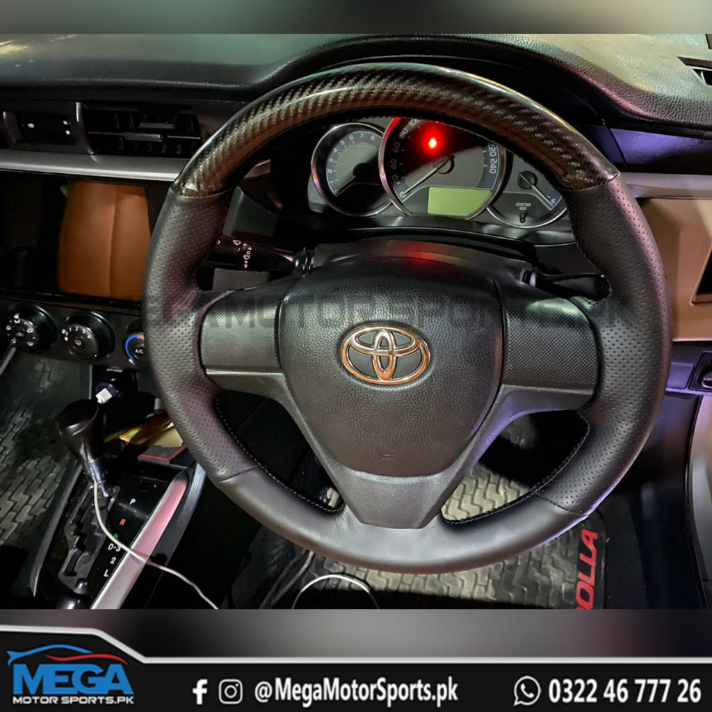 Toyota Yaris OEM Carbon Fiber Leather Steering Cover