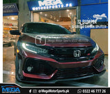 Honda Civic X  Piano Black Turbo Grill 2016-2021
