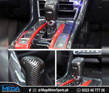 Honda Civic X Carbon Fiber Gear Nob Full - 3 Pcs For Models 2016 2017 2018 2019 2020 2021