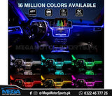 RGB LED Car Interior Ambient Light / Atmospheric Light With App Control - 9 Pieces