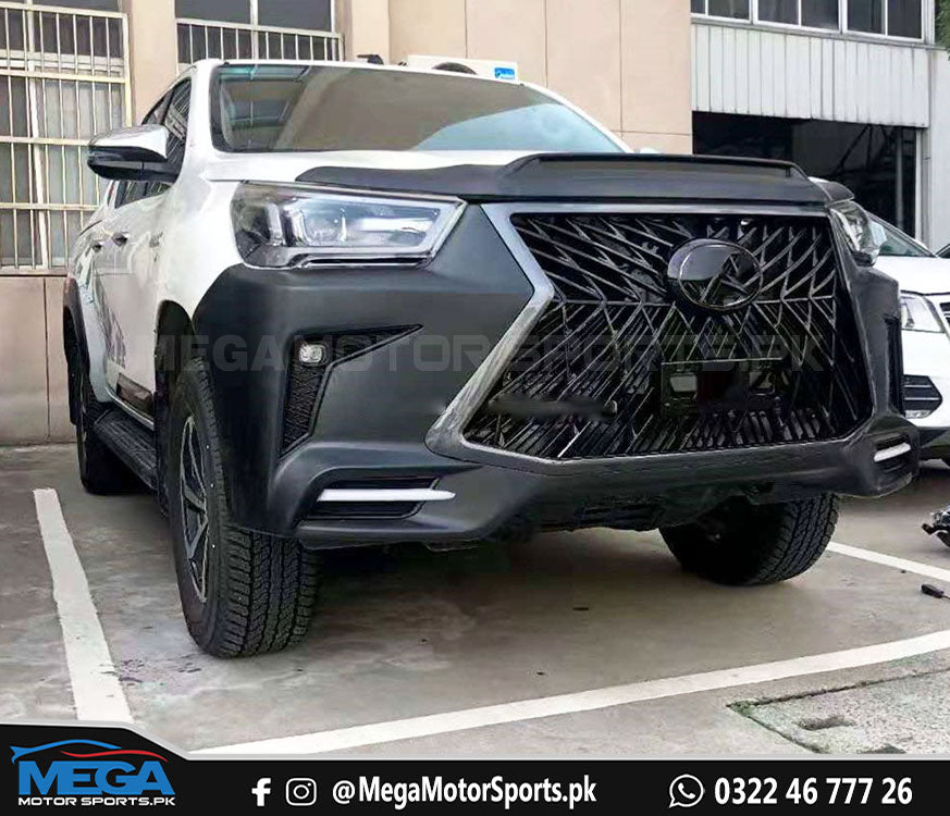 Toyota Hilux Revo Front Bumper Lexus LX570 Style For 2021 2022