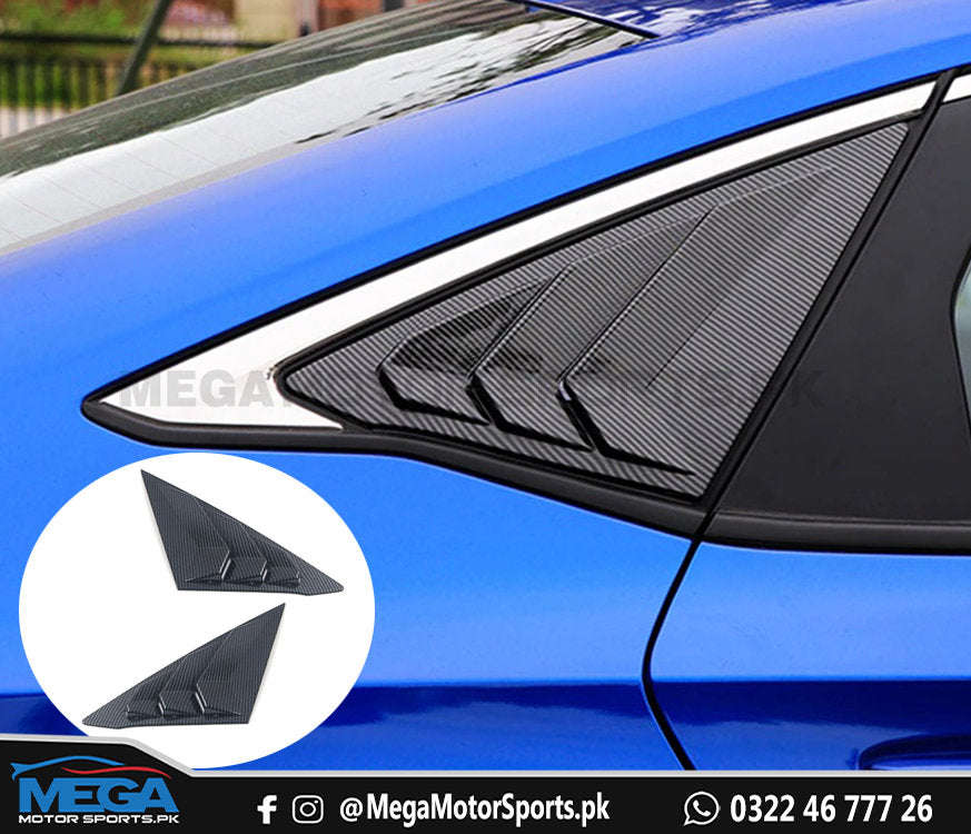 Honda Civic 2022 Carbon Fiber Quarter Louver For 11th Generation 2022 2023