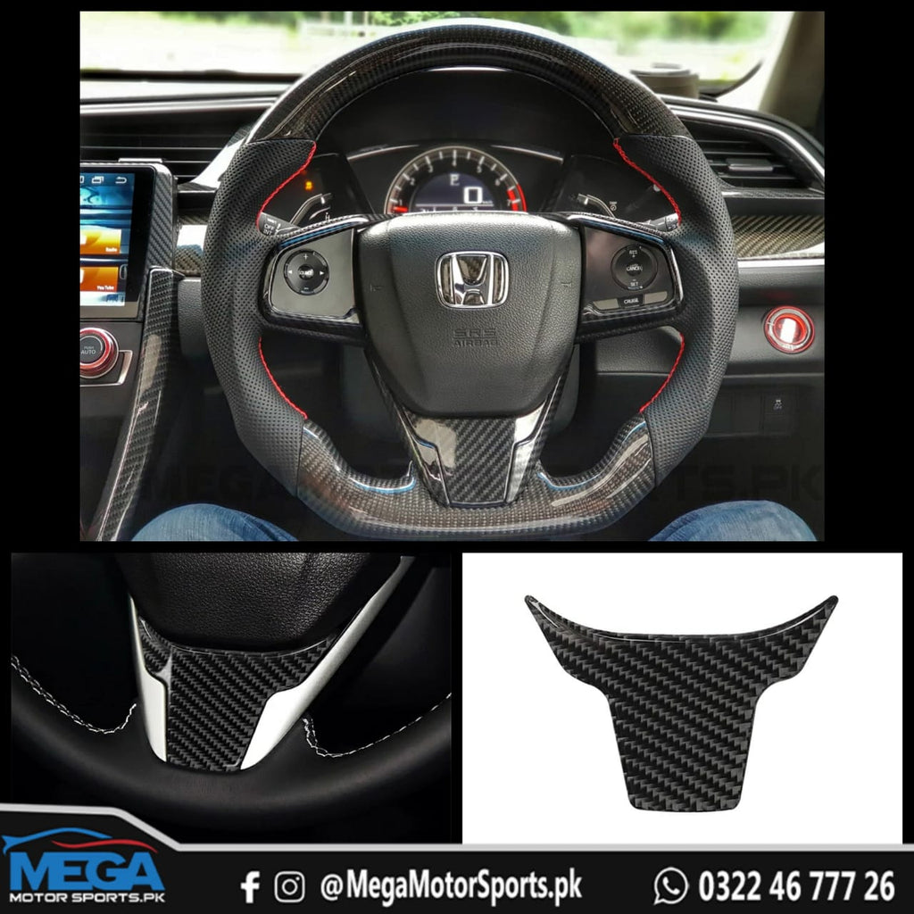 Honda Civic X Carbon Fiber Steering V Trim