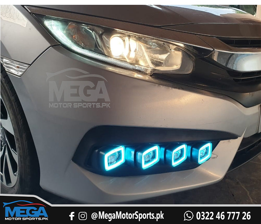 Honda Civic X Bugatti Style DRL Fog Lamp 2016-2020