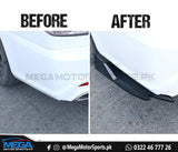 Honda Civic Glossy Black Rear Bumper Splitter V1 For Models 2016 - 2021