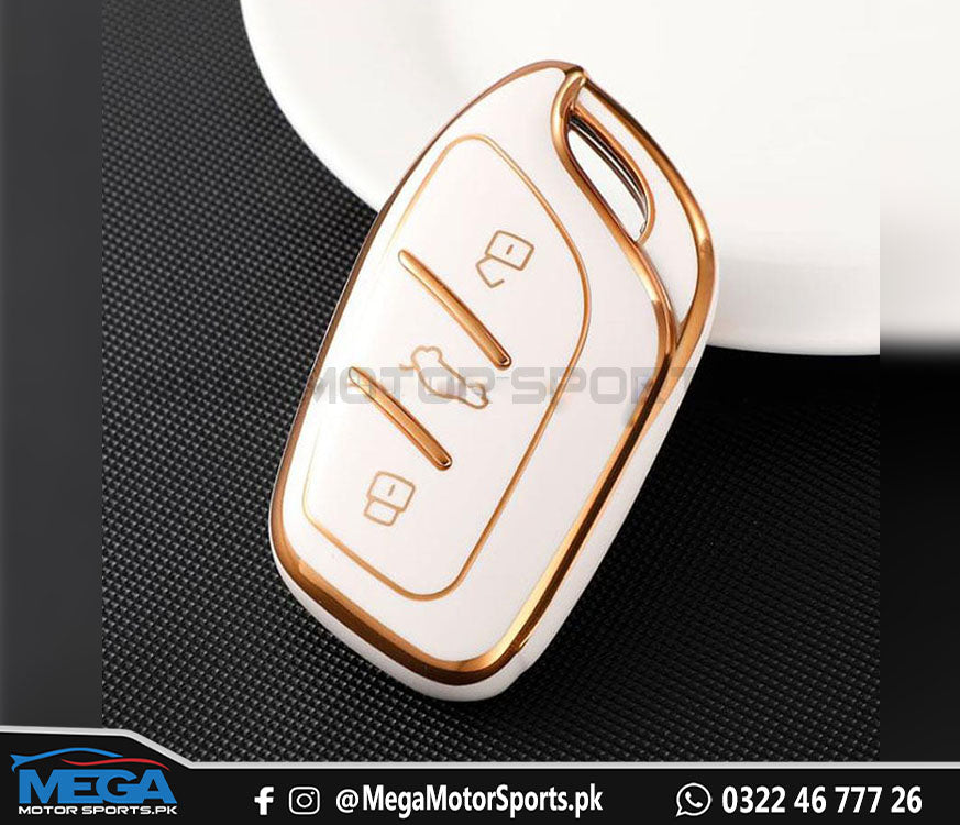 MG HS White TPU Plastic Key Fob / Key Cover For 2020 2021 2022