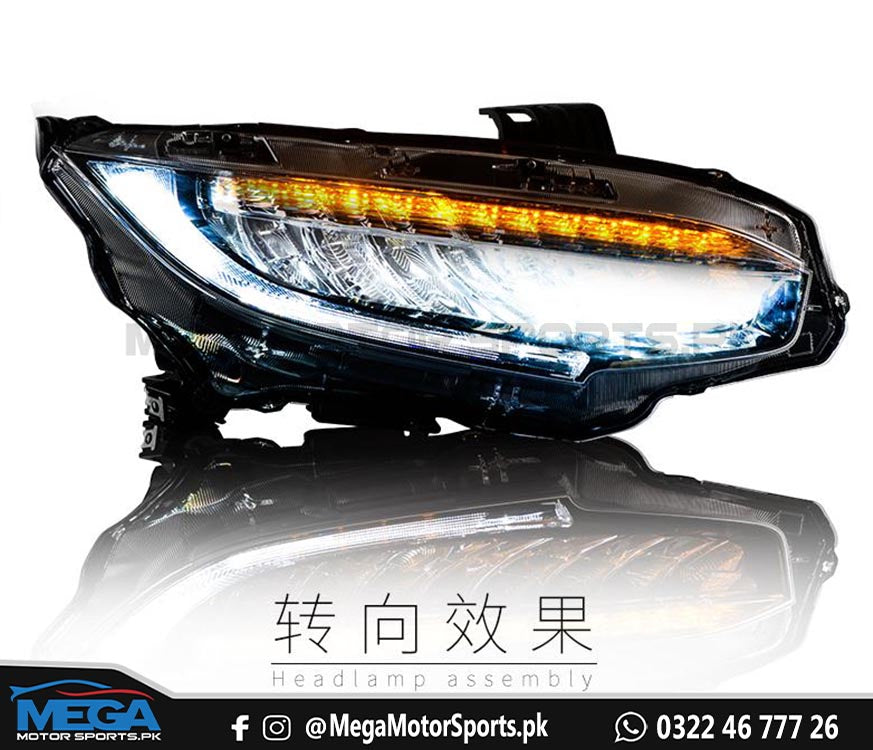 Honda Civic X LED Headlights Sequential Indicator - Facelift 2016 - 2021