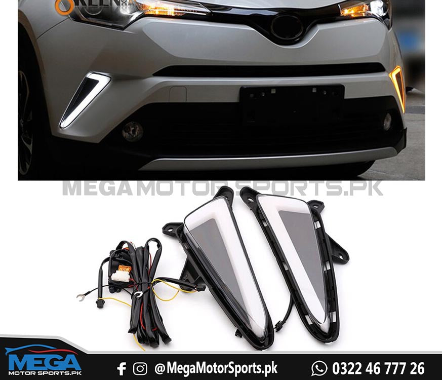 Toyota CHR DRL Nike Style / Fog Cover Nike Style