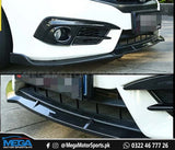 Honda Civic Glossy Black Front Bumper Splitter V1 - One Pc