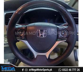 Honda Civic OEM Rebirth Carbon Fiber Leather Steering Cover