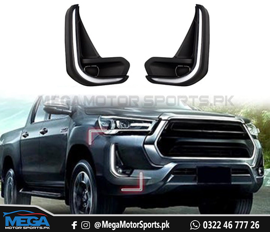 Toyota Hilux Revo LED DRL Fog Lights / Fog Light Covers For 2021 2022