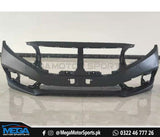 Honda Civic X  Front US Facelift Bumper With Chrome Trims