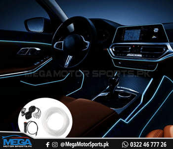 RGB LED Car Interior Ambient Light / Atmospheric Light With App Control - 9 Pieces