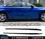 Honda Civic 2022 Glossy Black Aero Style Side Skirts For 11th Gen 2022 2023