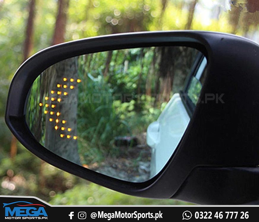 Corolla Wide Angle LED Blue Side Mirror | 2014 - 2019