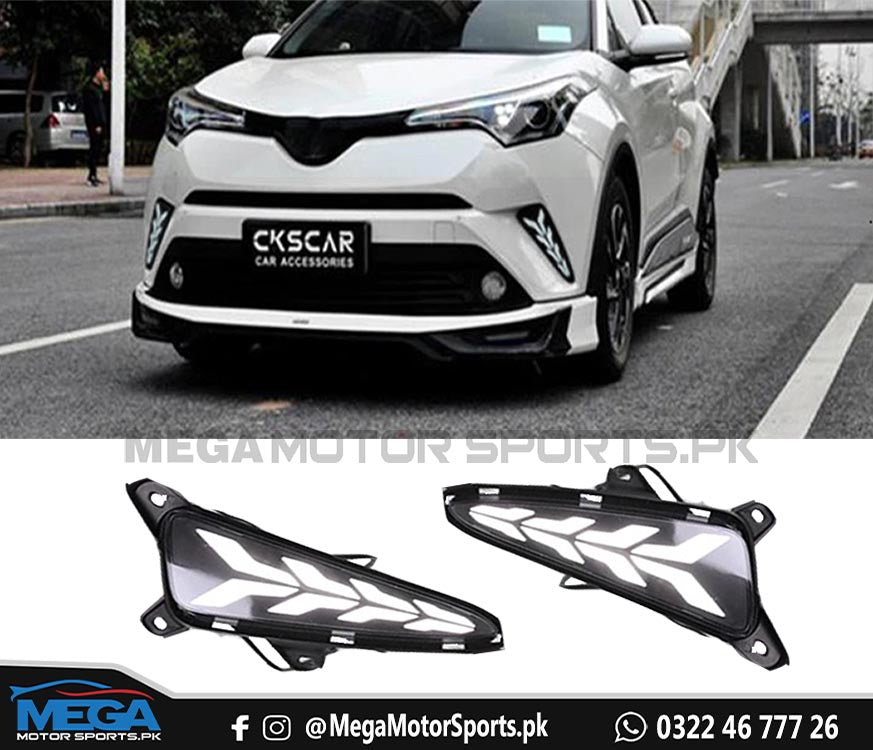 Toyota CHR Front Bumper LED DRL Arrow Style / Front LED DRL Arrow Style