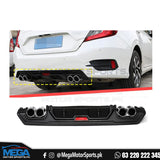 Honda Civic X  Kantara Style Diffuser - Dual Exhaust