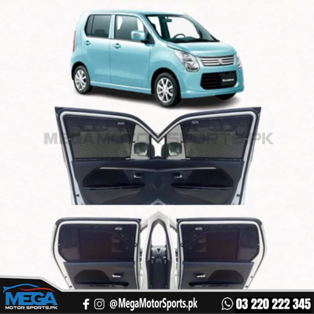 Suzuki Wagon R Sliding Car Curtains / Sun Shades 2012-2015