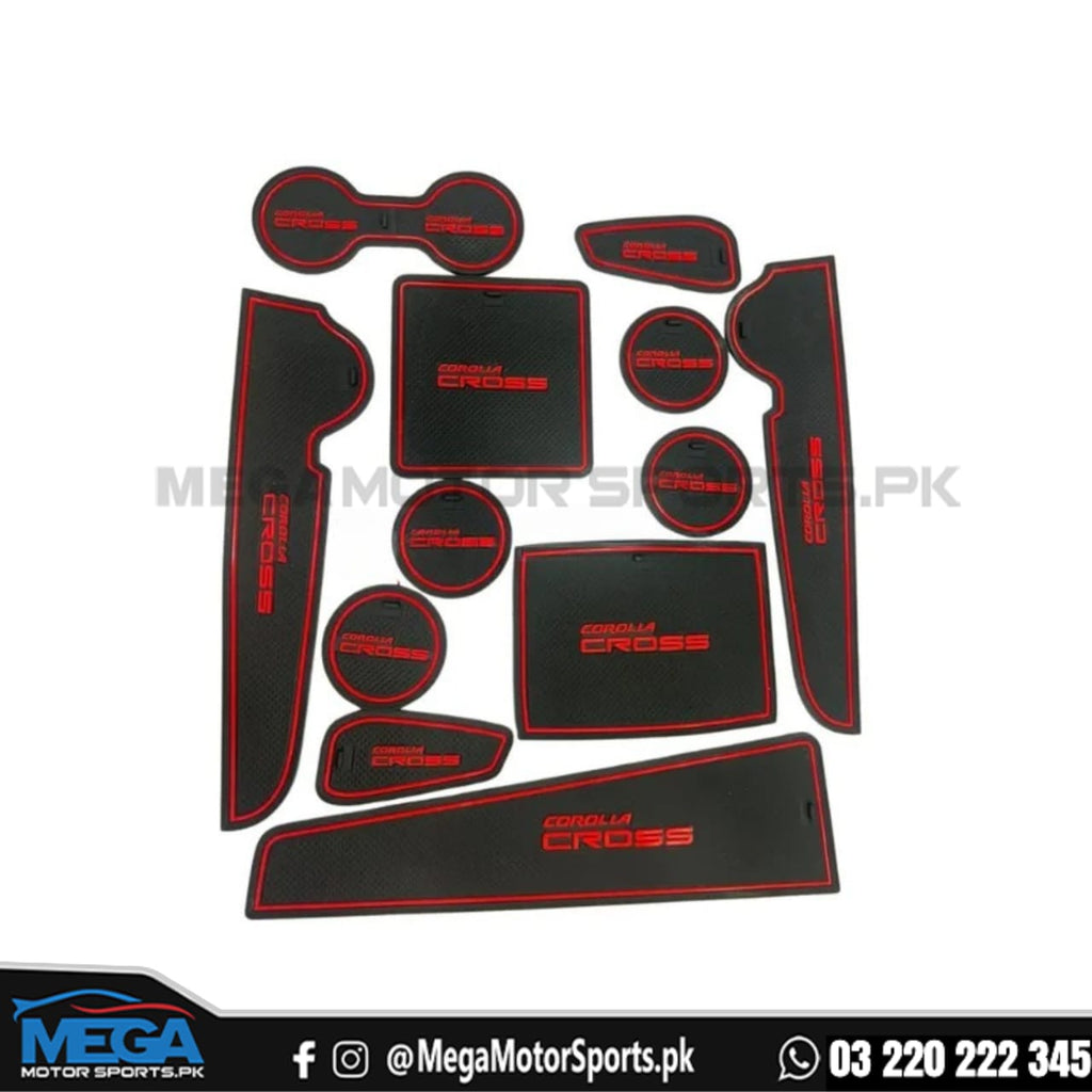 Toyota Corolla Cross Interior Non Slip Red Mats