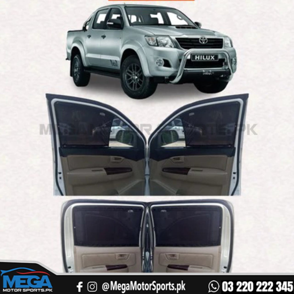 Toyota Hilux / Vigo Sliding Car Curtains / Sun Shades 2005-2015