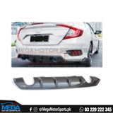 Honda Civic X Gloss Black Diffuser Model 2016 - 2020