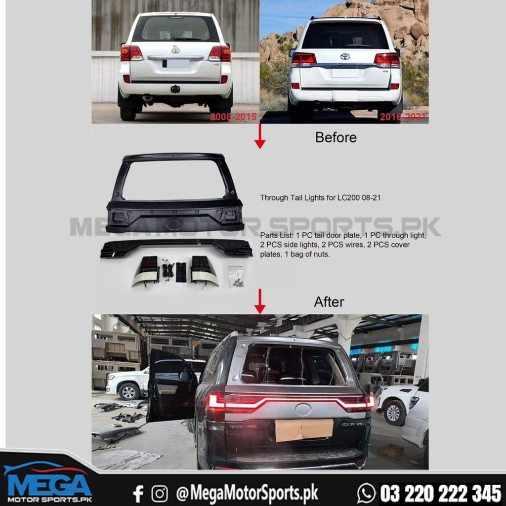 Toyota Land Cruiser FJ200 | LX570 LX600 Style Tail Lamps With Trunk 2010-2016