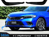 Honda Civic 2022 SI Style Front Bumper Lip Splitter - 2 pcs For 11th Generation 2022 2023