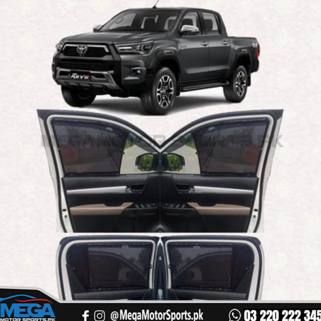 Toyota Hilux Revo Rocco GR Sliding Car Curtains / Sun Shades 2016-2025