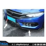 Honda Civic X Glossy Black Front Bumper Lip Version 5 -2 Pieces