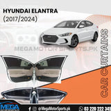 Hyundai Elantra Sliding Car Curtains / Sun Shades 2017-2024