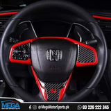 Honda Civic X  Red Steering Trim