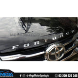 Toyota Fortuner Front Bonnet 3D Logo Letters In Chrome