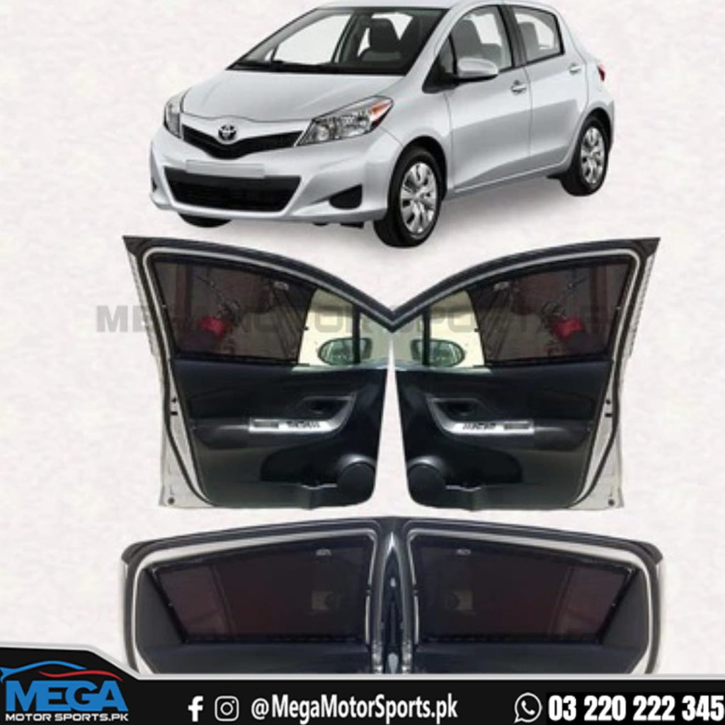 Toyota Vitz Sliding  Car Curtains / Shades 2012-2019