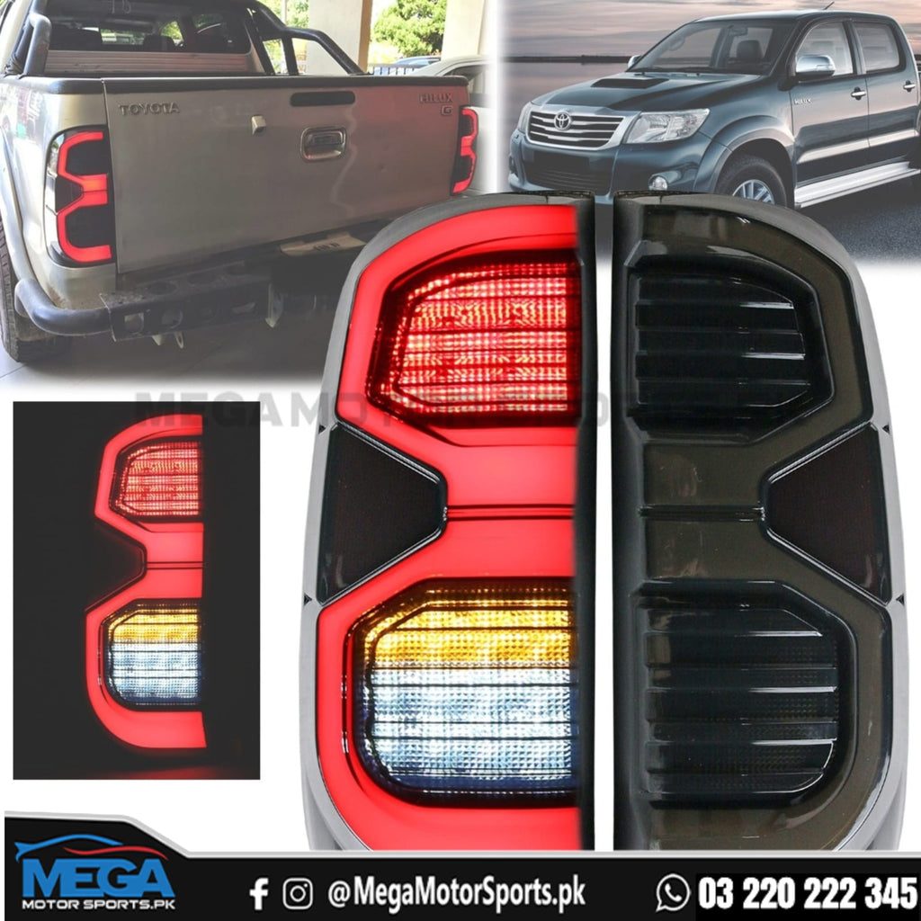 Toyota Hilux Vigo Red Smoke Led Tail lamps Rocco Style