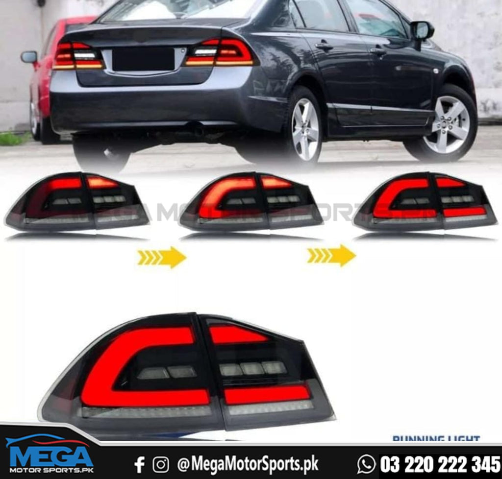 Honda  Civic Reborn Tail Lights Audi Style 2006 - 2012