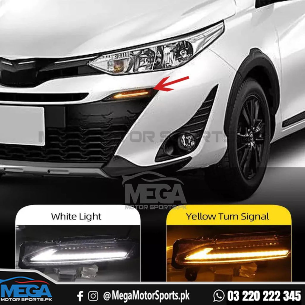 Toyota Yaris Front Bumper DRL LED Nike Style Light Model 2020-2021