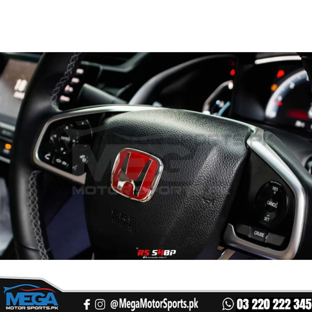 Honda Civic Steering Wheel Red H Logo 2016-2020