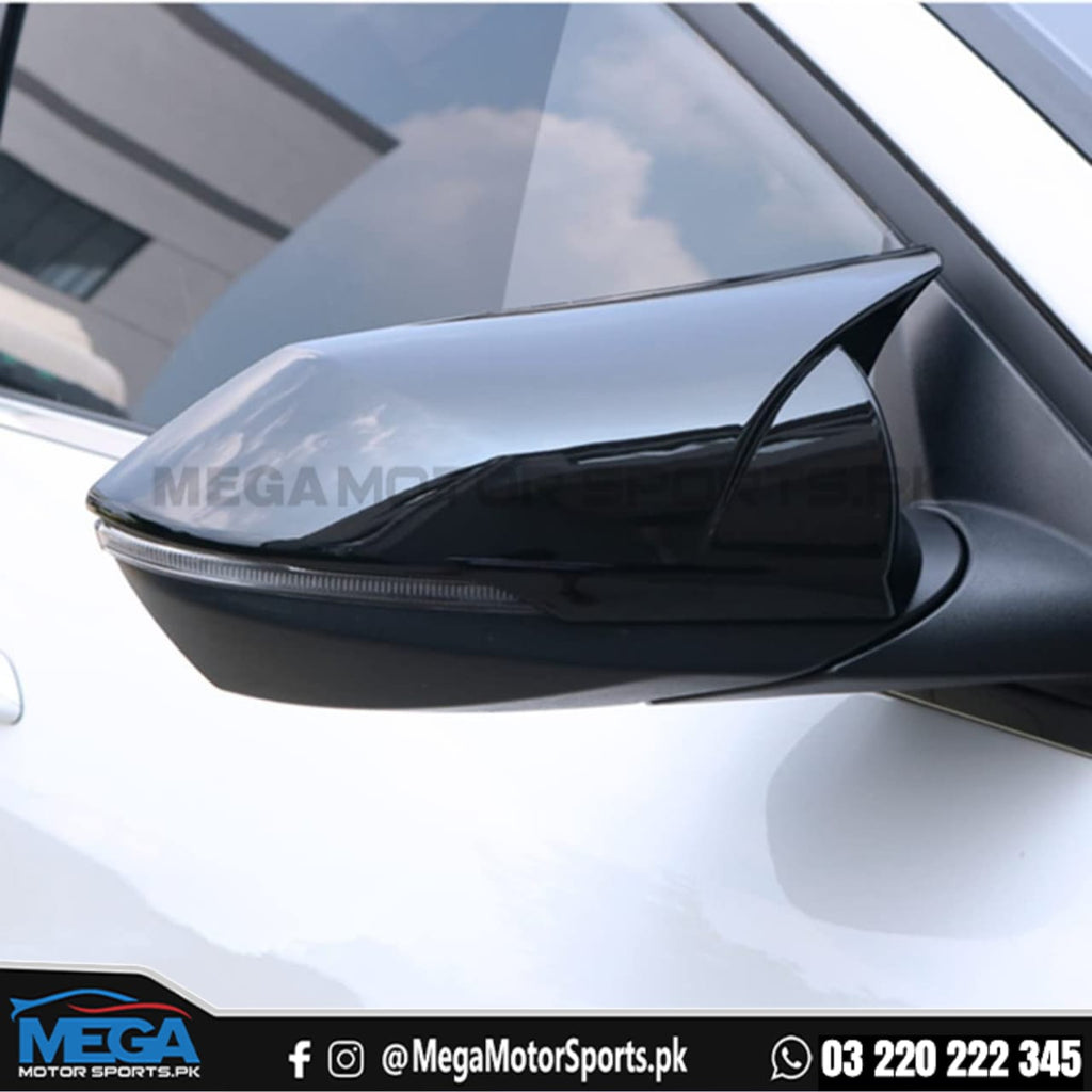 Hyundai Elantra Side Mirrors Covers Batman Style Gloss Black 2025+