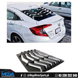 Honda Civic Back Screen Louver Rack Evo Style - Model 2016-2021