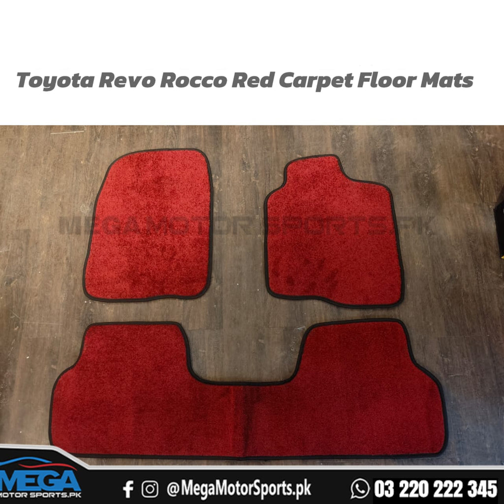 Toyota Hilux Revo / Rocco Red Carpets Floor Mats 2016 - 2025