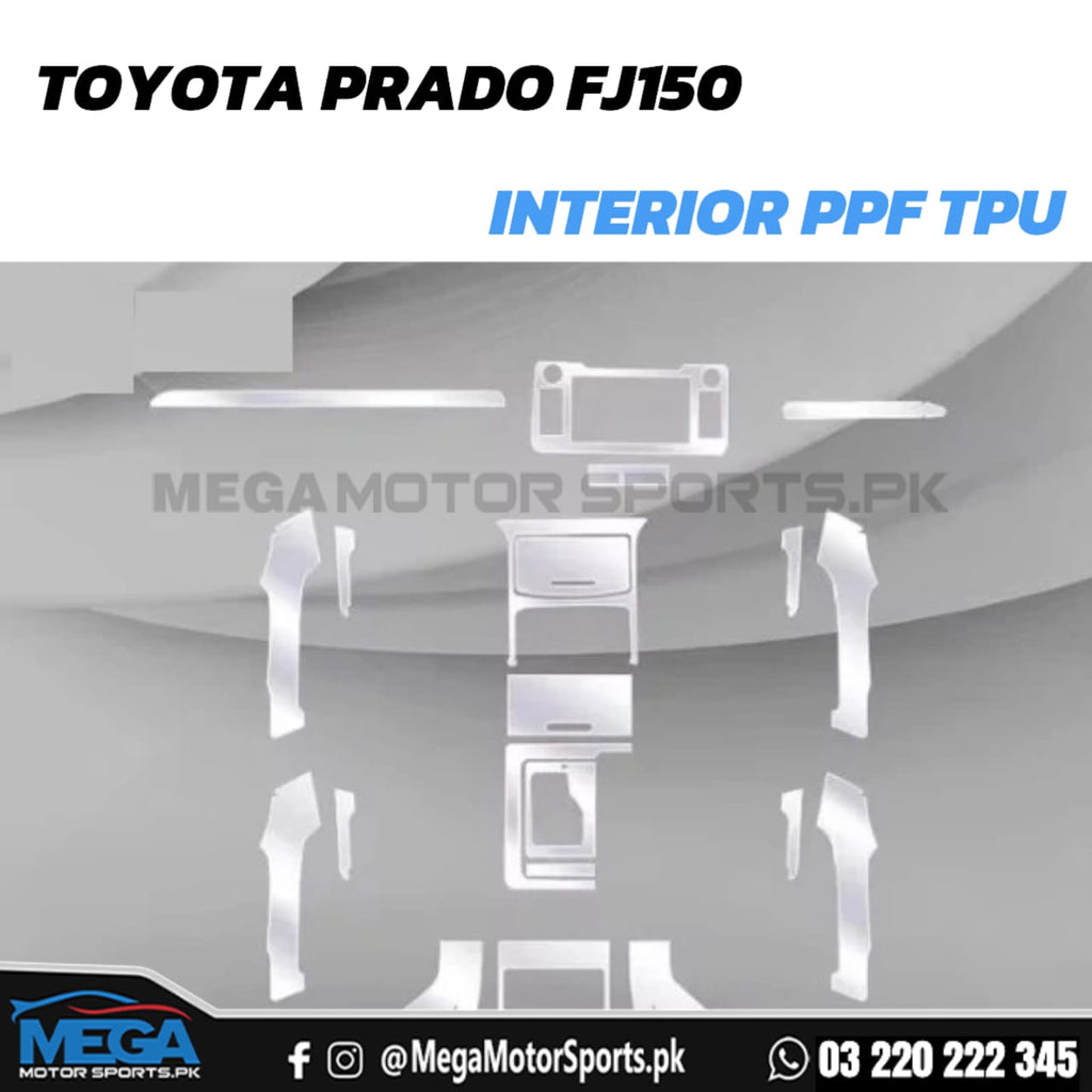 Toyota Prado FJ150 Interior PPF TPU Sheets Paint Protection Film Model 2018-2025