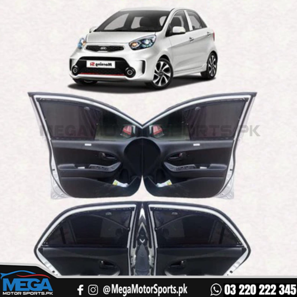 Kia Picanto Sliding  Car Curtains/ Sun Shades 2020-2025