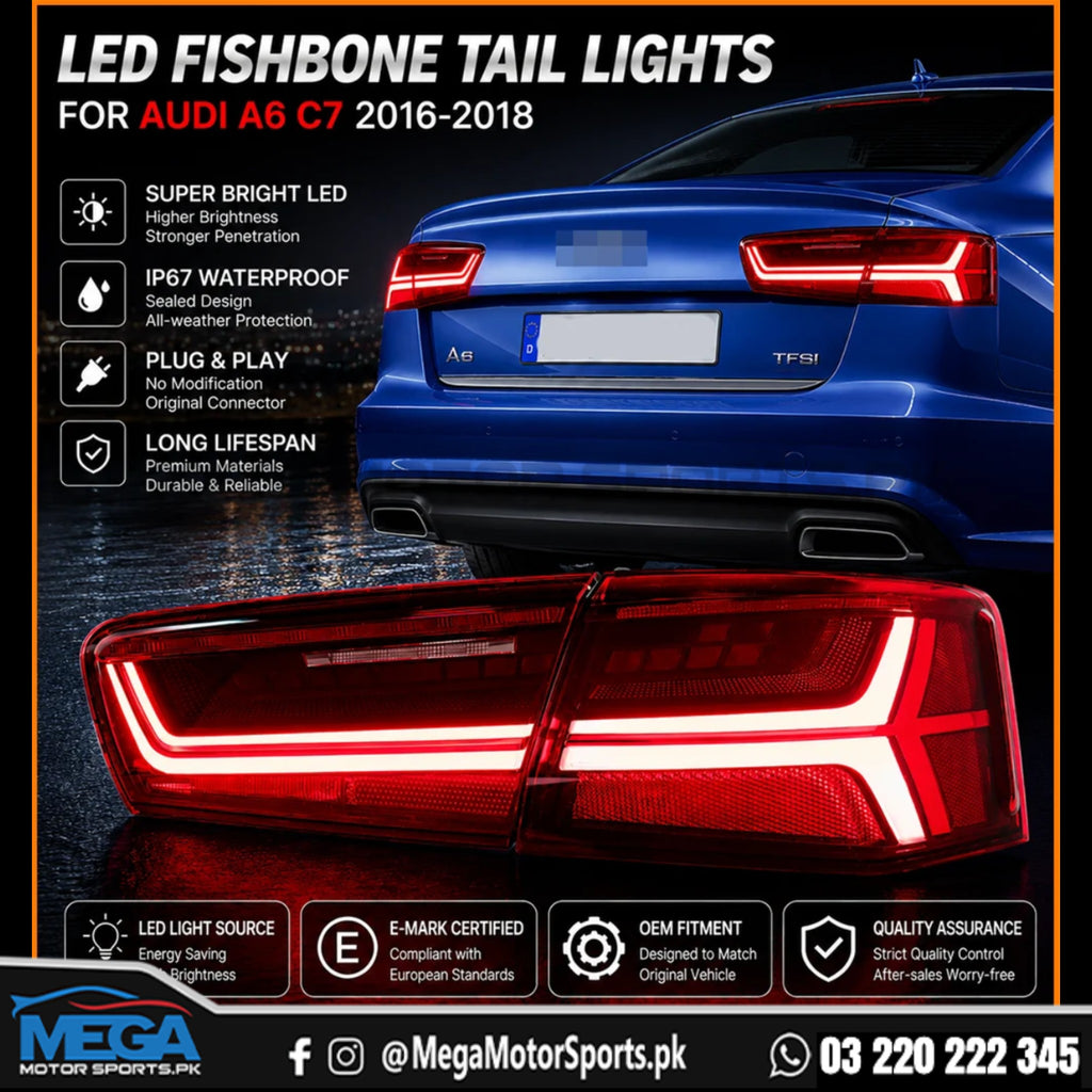 Audi A6 LED Facelift Tail Lights for C6 2012 - 2016